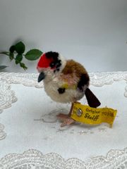 送料無料★シュタイフ★Woolen Bird 4cm オールID's完品★1968年製ぽんぽんバード(アカゲラ風)/小鳥/フィンチ★ビンテージ★Steiff
