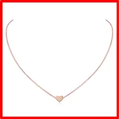 【送料無料 】Bピンクゴールド [ChicSilver] ハート ネックレス レディース 人気 シンプル K18ピンクゴールド 地金 かわいい アクセサリー