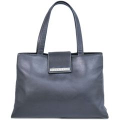 本物 ブルガリ BVLGARI レザー ショルダーバッグ トートバッグ ブラック バッグ 中古 【フォロー割】