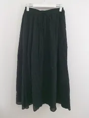 ◇ nano universe ナノ ユニバース ロング フレア スカート サイズ36 ブラック レディース P  【中古】 【1208310004759】