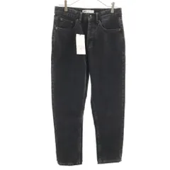 ザラ 未使用 1985 スリムクロップド デニムパンツ 36 ブラック ZARA タグ付き ボタンフライ ハイウエスト レディース