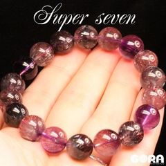 【限定1点モノ】SSSAスーパーセブン（レピドクロサイト混合）　11.5mm　一連ブレス 　パワーストーン　天然石