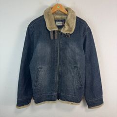 90s Jungle Storm デニムジャケット ボアジャケット Gジャン Mサイズ インディゴ ブルー古着 メンズ ストリート アメカジ