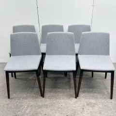 【直接引取り限定】6脚セット☆ 店舗チェア SOGOKAGU 相合家具 シン WD 木製 ファブリック ライトグレー 座面高さ750 業務用家具 中古