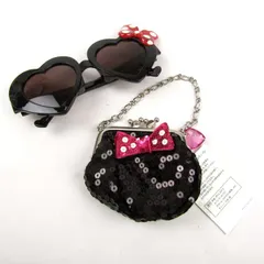 ディズニーリゾート ミニーマウス サングラス コインケース 2点セット ディズニーランド グッズ まとめて レディース Disney 【中古】