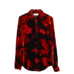 SAINT LAURENT PARIS (サンローランパリ) 22AW ベルベットウエスタン長袖シャツ 597059 Y555P ボルドーのサムネイル