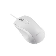 バッファロー 3ボタン 有線 BlueLED 高耐久 抗菌 マウス ホワイト BSMBU115WH