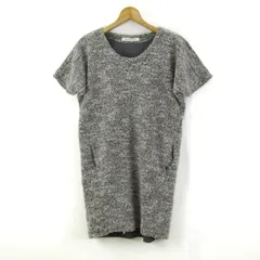 グリーンレーベルリラクシング ニットワンピース トップス 半袖 日本製 ユナイテッドアローズ レディース ﾌﾘｰサイズ グレー green label relaxing 【中古】