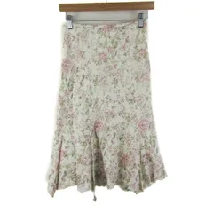 アリスバーリー スカート ボトムス 花柄 東京スタイル 未使用品 日本製 レディース 7サイズ ベージュ×赤 Aylesbury
