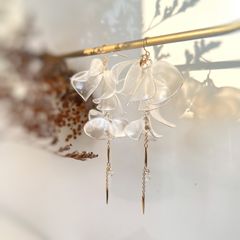 フルール　ピアス　ロングデザイン