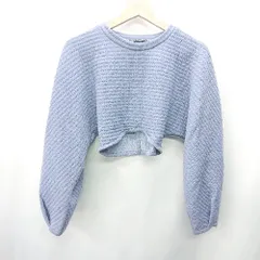 ◇ ⊇ ZARA ザラ 長袖 スウェットトレーナー サイズS ブルー系 レディース E  【1409100043563】