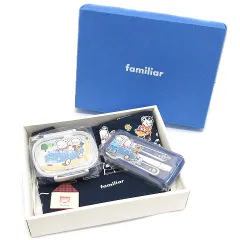 anela（新品未使用2点セット）ファミリアランチセット　ネイビー　赤 anela様専用（新品未使用2点セット）ファミリアランチセット