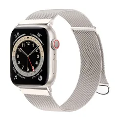 CAERMA コンパチブル Apple Watch バンド 38mm 40mm 41mm 42mm 44mm 45mm 49mm コンパチブル アップルウォッチ バンド ステンレス留め金製 男女兼用 iWatch バンド 長さ調節 強力な磁 通気 メッシュ ベ