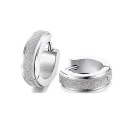 【在庫セール】金 シルバー 銀 ゴールド 外径 レディース 13mm メンズ 幅4mm ピアス 両耳セット フープ 金アレ対応 リング サージカルステンレス フープピアス (シルバー) ARMA