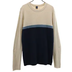 GAP ギャップ 長袖 リブニット セーター L ベージュ メンズ 古着
