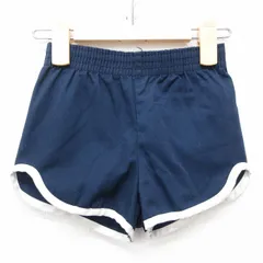 古着 ショート イージー パンツ キッズ ボーイズ 子供服 90s 紺 ネイビー 25jun03