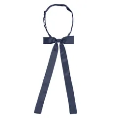Allegra K スクールリボン 制服リボン リボンタイ 無地 ネクタイ ボウタイ 蝶ネクタイ 高校生 制服 ダークブルー