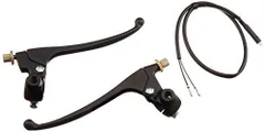 【新品・5営業日で発送】グッズ(GOODS) オールドホンダスタイルレバーセット ブラック ／SR400／500(88-00)のサムネイル