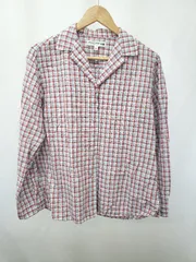 ◇ ⊂ UNIQLO ユニクロ Ines De La Fressange チェック 長袖 シャツ サイズL レッド マルチ レディース E  【1411130012006】