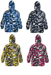 迷彩ヤッケ 1着 Ｍ、L、LL、3L、4L、5L カモフラ ブルー グレー タイガー マゼンダ  パーカー ポリエステル 軽量 VN-500