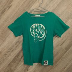 M1-01972【Kids】East Blue(イーストブルー) 半袖 Tシャツ 男の子 (140) / 緑 全体的に毛羽立ち有 表、プリントに劣化有 首・袖まわりに色あせ有 Gのサムネイル