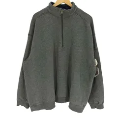 コロンビア Columbia ロゴ 刺繍 裏起毛 ハーフジップ コットン ポリ スウェット ビッグサイズ メンズ  3XB