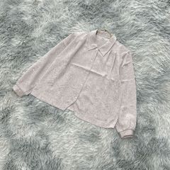 新品タグ付✨シーナリー 花柄シアーブラウス ハイネック グレー 