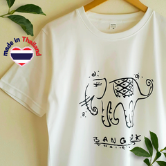 【新品】【タイ製 コットンTシャツ】レディース メンズ シャツ ユニセックス ファッション カジュアル シンプル 半袖 tee トップス カットソー ホワイト 白 Mサイズ  Lサイズ