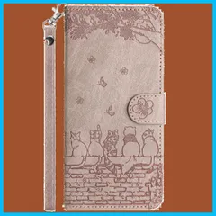 【在庫セール】PRO カード収納 12 スタンド機能 iPhone 収納 iPhone 財布型 Proケース 人気 アイホン12 高級PUレザー 桜の下の猫 横置き機能き薄型 スマホケース 手帳型 マグネット式 12proケース ( iphone iPhone