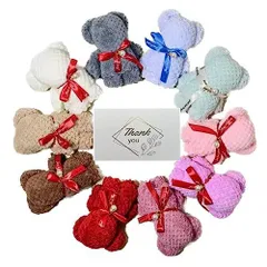 10色10枚セット タオル?ハンカチ?10個セット プチギフト タオル ギフト?くま タオルベア?ハンドタオル?可愛いタオルハンカチで作った手造りベアー?退職 ギフト?レディースクリスマス 退職 結婚式 誕生日 引っ越し 挨拶?お返し 粗品 退院 クマ ベア