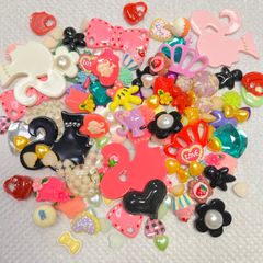 デコパーツ 100個セット 福袋 ハンドメイド 素材 貼り付けパーツ