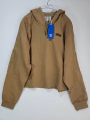 新品【adidas】アディダスオリジナルス 刺繍ロゴ パーカー スウェット トレーナー 大きいサイズ XL タグ付き オーバーサイズ