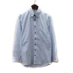オリヒカ ORIHICA ドレスシャツ ワイシャツ ボタンダウン 長袖 M 水色 /YI