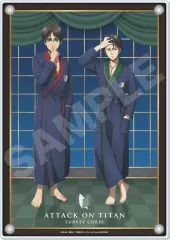 【中古】アクリルスタンド・アクリルパネル エレン＆リヴァイ(ガウン) ツインアクリルボード ルームウェアver. 「進撃の巨人」