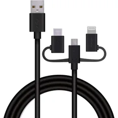 エレコム 3in1 スマートフォン用 USBケーブル ブラック MPA-AMBLCAD12BK