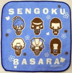 [중고] 수건·수건(캐릭터) 집합 핸드 수건 A(블루) [전국 BASARA]