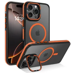 【新着商品】Telaso iPhone 16 Pro Max 用 ケース Mag safe対応 マグセーフ対応 ワイヤレス充電対応 いPhone 16 Pro Max ケース マグネット搭載 隠れスタンド 滑り止め 擦り傷防止 落下防止 耐衝撃 防滑 手触りが