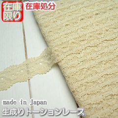 これで最後★2.5cm幅生成りのトーションレース(5m)