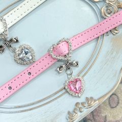 夢展望公式 [新品未使用] ハートチャームベルトブレスレット [ピンク] 他カラー別ページ有 dearmylove 服飾小物・アクセサリ－・雑貨 その他アクセサリー 535590-02