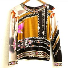 LEONARD レオナール ウール シルク 長袖カットソー 花柄 - メルカリ