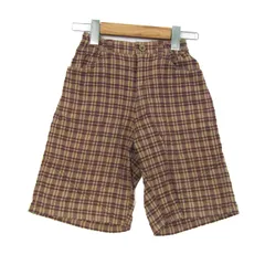 べべ ショートパンツ ボトムス ハーフパンツ チェック柄 日本製 キッズ 男の子用 130サイズ ブラウン BeBe 【中古】