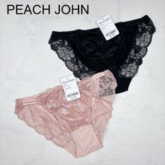 【新品タグ付き】PEACH JOHN　ピーチジョン　ナイスボディショーツ　ショーツ　L　BLACK　DUSTY ROSE　ランジェリー　下着　プレゼント　ギフト　レース　刺繍