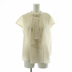 シップス SHIPS 小紋プリントショートスリーブブラウス シャツ F アイボリー 311-51-1506 /NQ ■MA