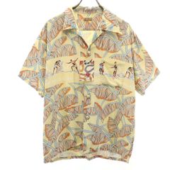 1 KAHANAMOKU 東洋 レーヨンアロハシャツ ホワイト系 船柄 M - メルカリ