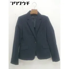◇ green label relaxing ストライプ シングル 長袖 テーラードジャケット ブレザー サイズ 36 ネイビー レディース  【中古】 【1111100004016】