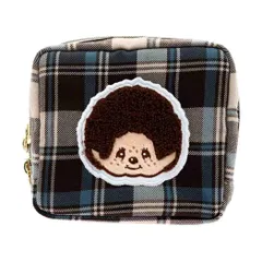 モンチッチ コスメポーチ スクエアサガラ刺繍ポーチ アップ サンスター文具 小物入れ キャラクター グッズ 