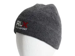 【お得なクーポン配布中!】 00s RLX ポロスポーツ ラルフローレン フリース キャップ フリーサイズ 古着 オールド 帽子 ワッチ ビーニー ワンポイント ロゴ刺繍 グレー