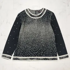 【LEONARD】レオナール／長袖カットソー 10i16 LEONARD レオナール 長袖カットソー クルーネック モノトーン