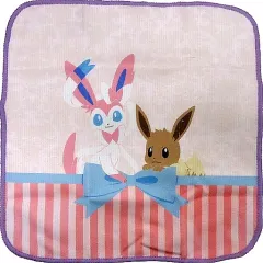 【中古】タオル・手ぬぐい(キャラクター) ニンフィア＆イーブイ プリントハンドタオル 「一番くじ Pokemon EIEVUI＆CRYSTAL DROPS」 F賞