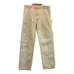 Carhartt カーハート ダックダブルニー パンツ ワーク ベージュ (メンズ W40L34相当) 中古 古着 R8333